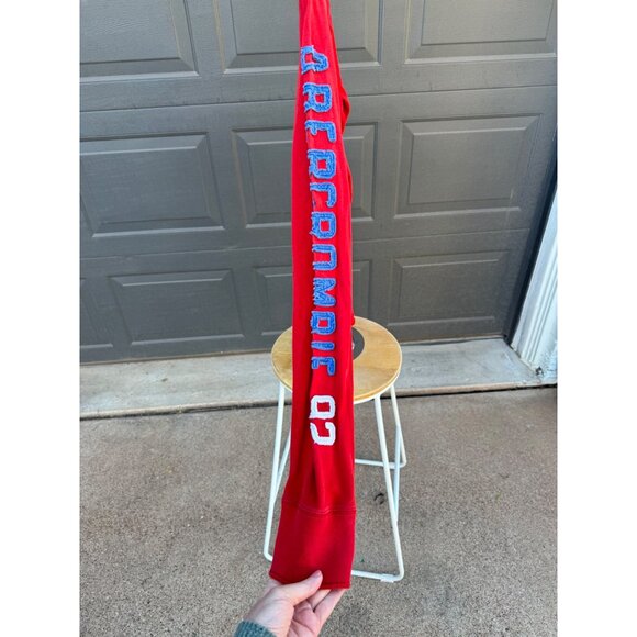 Vintage Abercrombie & Fitch Red Long Sleeve Muscle Fit Shirt M Embrodered Logo - Picture 11 of 11